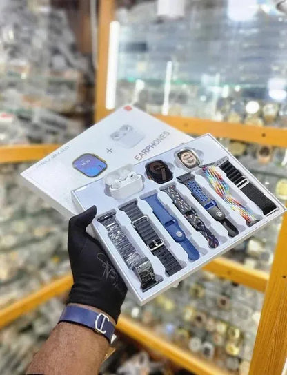 i20 Ultra Max SUIT 10 in 1 Set Smartwatch+ FREE TWS Earphone